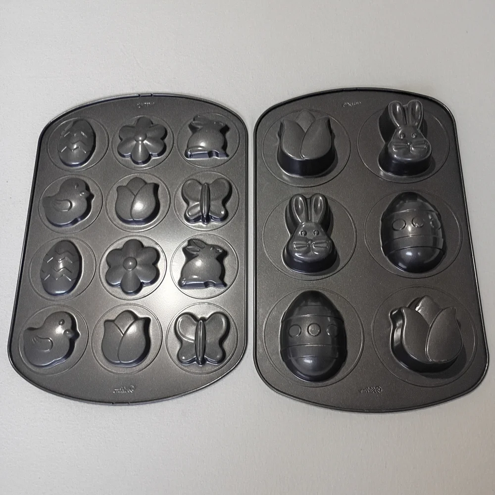 Wilton Easter and Spring Baking Molds Flower Duck Butterfly Egg Bunny